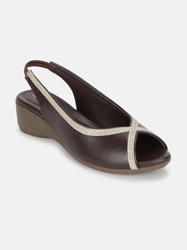 Image of Marc Loire Women's Open Toe Block Heel Metallic Fashion Sandals for Everyday