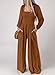 Dokotoo Womens Overalls Jumpsuits for Women Casual Loose Fit Solid Color Wide Leg One Piece Long Sleeve Jumpsuit Long Pant Rompers with Pockets 2026 Fashion Chocolate Brown Fall Clothes Medium