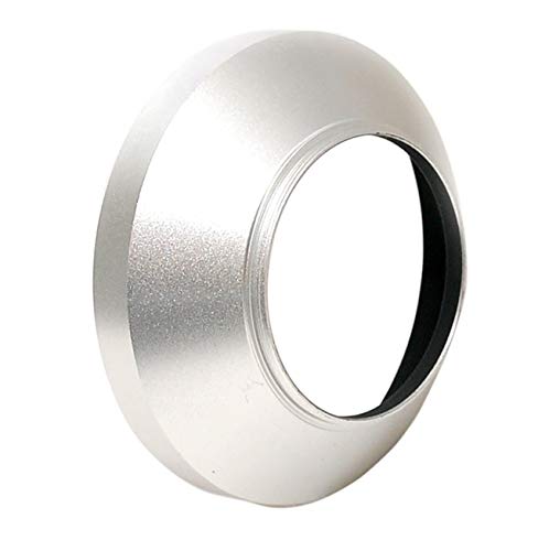 Image of Fotasy LS48 Silver Metal Screw-in Lens Hood Shade for Olympus M.Zuiko Digital ED 12mm 1:2.0 Lens (Silver)