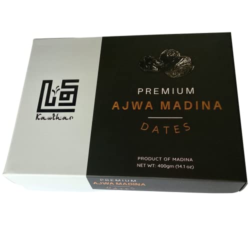 Premium Jumbo Ajwa Dates 400g Gift Box by Kawthar (2025) - Pre order expected delivery date last week of January.