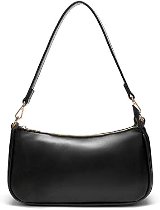 NIUEIMEE ZHOU Shoulder Bag for Women Retro Vegan Leather Classic Clutch Tote HandBags Purses with Zipper Closure