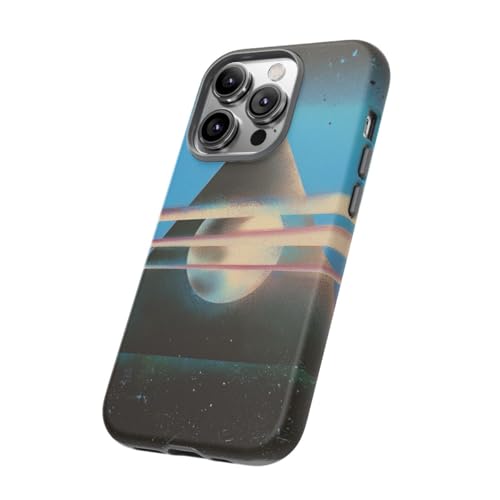 Coque iPhone 14 Pro design surréaliste mate pyramide noire - 2