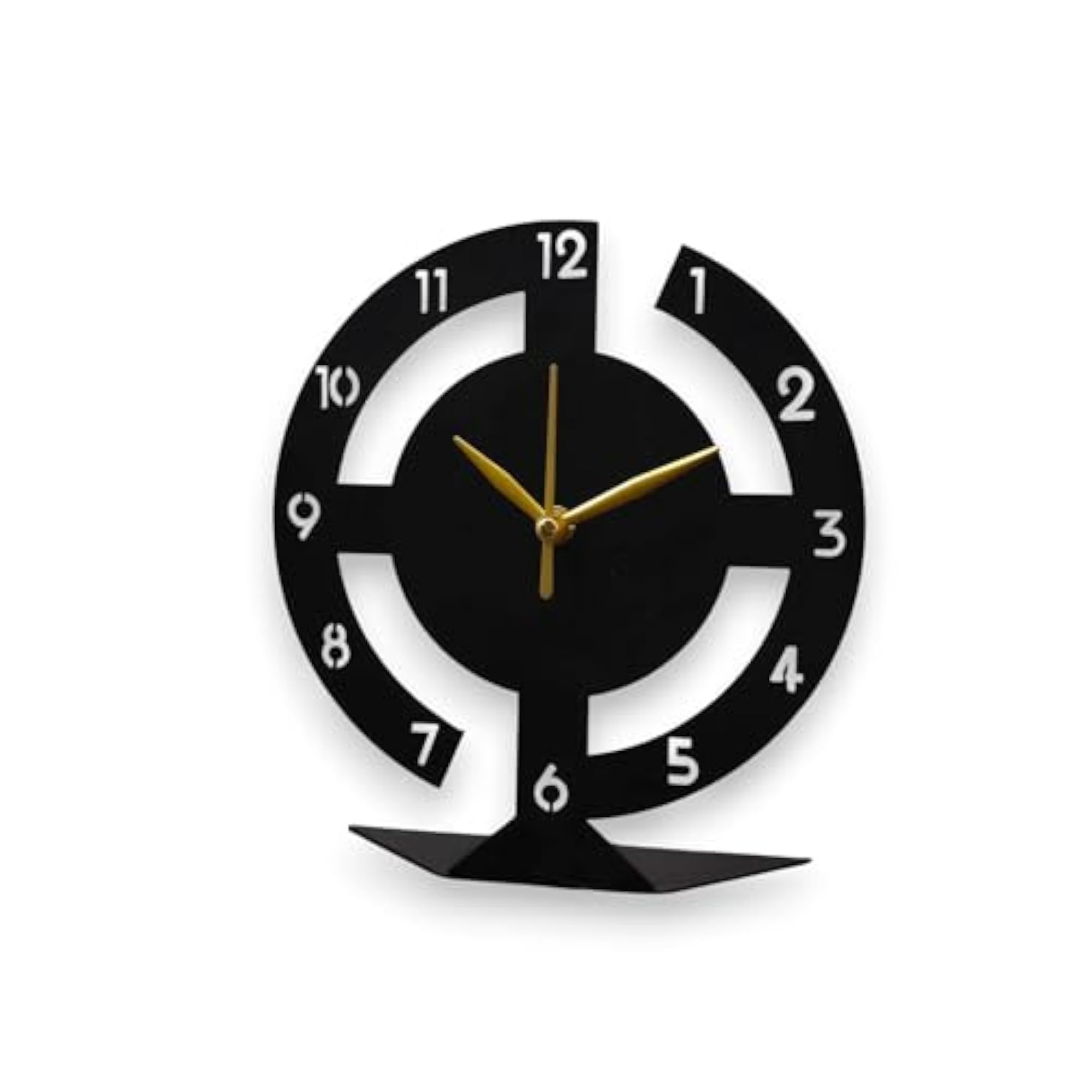 Designer Metal Table Clock with Unique Circular Design