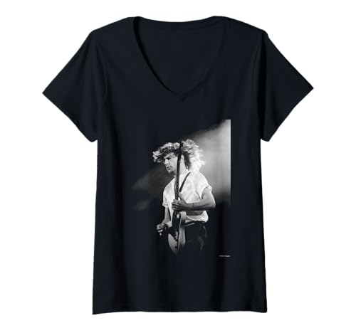 Photo de Femme Status Quo Rick Parfitt 1979 Par Simon Fowler T-Shirt avec Col en V