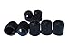Price comparison product image 4 x Car Valve Caps Black From ETU24 Dust Caps In Plastic Schrader Tyre Valve