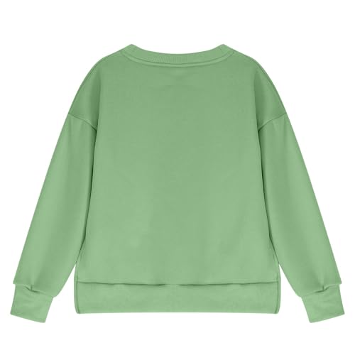 Girls Fall Winter Sweatshirts Long Sleeve Irregular Hem Fashion Crew Neck Loose Plus Size Pullover Sweatshirt3