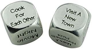 Tin 10th Wedding Anniversary Date Night Dice - 100% Pure Tin Content