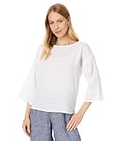 Eileen Fisher Women's Bateau Neck Box Top, White