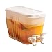 Pursue 3.5L Dispensatore Bevande con Rubinetto, Frigorifero Freddo Bevanda ghiacciata Bevanda ghiacciata Retainer Acqua plastica Ricaricabile brocca d'Acqua Fredda per Latte Succo Frutta