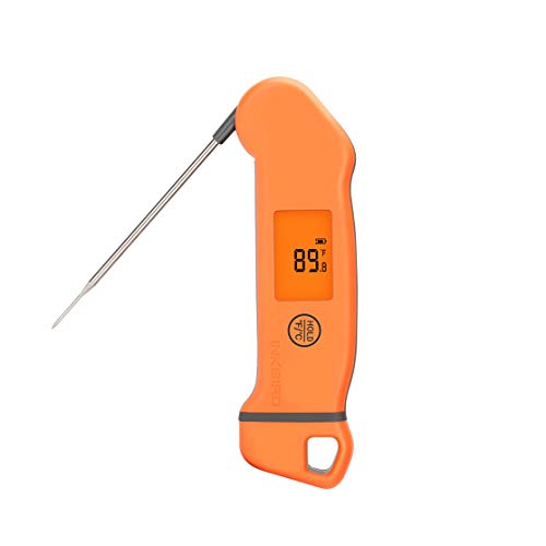 Inkbird Meat Thermometer IHT-1S Digital Food Thermometer IP67 Waterproof with Rotatable Screen & Auto Backlight, Rechargeable Instant Read Cooking Food Thermometer for Kitchen, BBQ, Oven