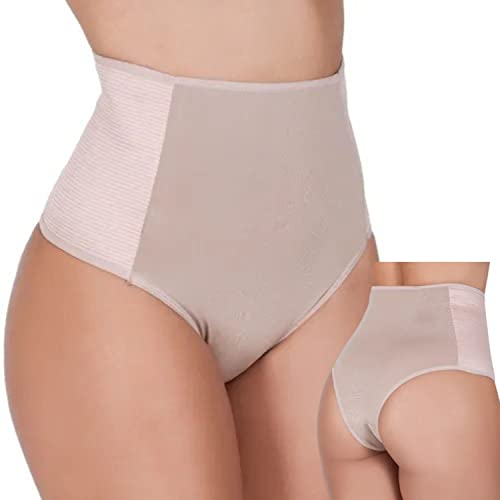 KIT 2 CALCINHA CINTURA ALTA MODELADORA COM ELÁSTICO COMPRESSÃO ZERO BARRIGA (as2, alpha, l, regular,