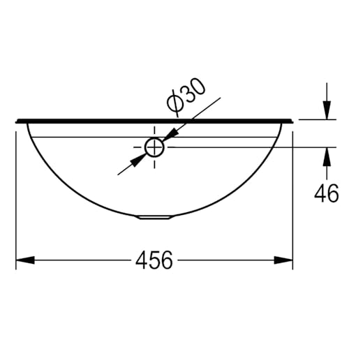KWC Einbauspüle Rondo - Waschbecken rund ø 456mm geeignet zum Einbau von oben und unten, Edelstahl hochglanz