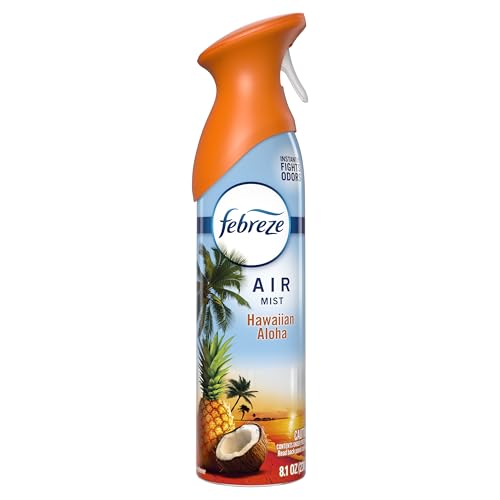 Febreze Air Mist, Air Freshener Spray, Odor Fighting Room Spray, Deodorizer for Home Bathroom Kitchen Office Apartment Dorm Room Classroom, Hawaiian Aloha, 8.1oz, 6ct - image 9