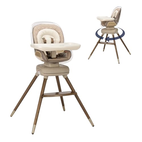 Maxi-Cosi Kiskadee 360 Rotating Baby High Chair, Infant to 5 Years up to 50 lbs, ClipQuik Magnetic Clip, 3-Position Tray, Washable Pad, Infant Recline, Booster Seat, Child Stool, Heritage by Maxi-Cosi - Used condition - US$326.86