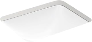 KOHLER 20000-0 Caxton Rectangle Undermount Bathroom Sink, 20-1/4" W x 15-11/16" L, White