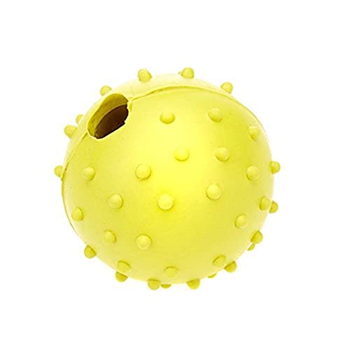 Classic Pet Products Balle à Picots en Caoutchouc avec Clochette, 40 mm, Jaune Cover
