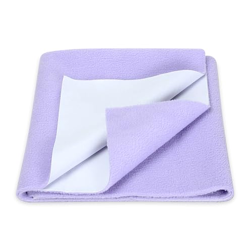 Image of GLUN Quick Dry Absorbent Baby Bed Sheet for Mattress Protector, Pack of 1 Baby Lavender Bed Sheet, Size 50x70cm, Waterproof, Quick Drying Material, Anti-Itching Cloth