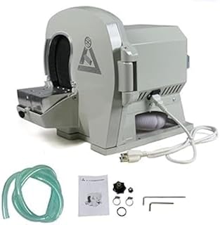 MuChaIOAK Model Trimmer, Dental Wet Model Trimmer with Abrasive Diamond Disc Wheel Lab Equipment, Abrasive Diamond Disc Wheel Gypsum Dressin Machine High Torque Enlarged Windows Adjustable Angle