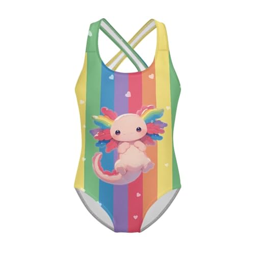Image of One Piece Swimsuit for Girls Kids Quick Dry Bathing Suit with Crossback Strap Summer Beach Swimwear Size 5T-14