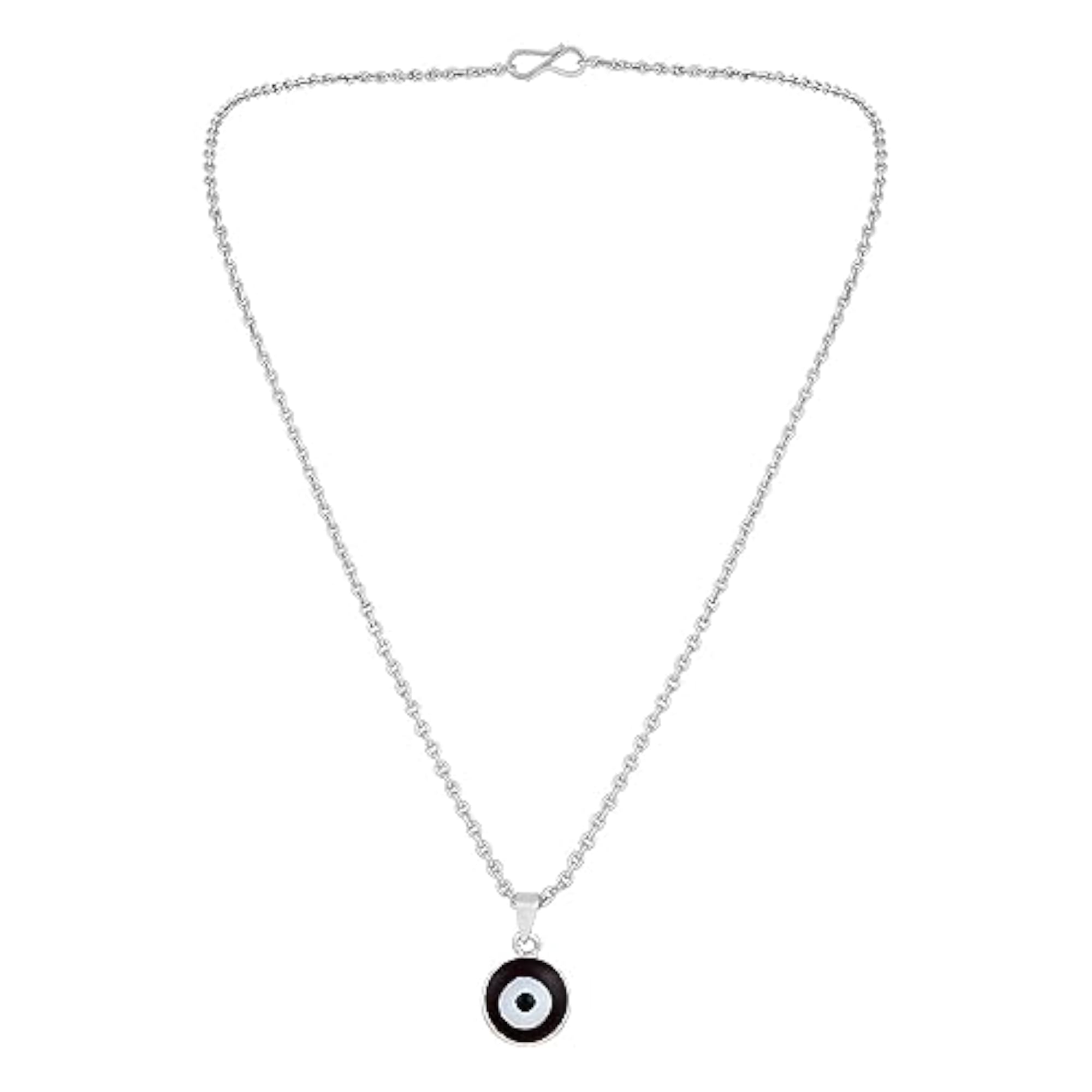 Meenakari Work Evil Eye Pendant with Chain for Women