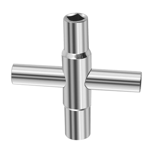 ZMDMAH Clé carrée 4 voies millimètre 6,5-9 mm, clé cruciforme, robinet, pour boîte électrique, gaz, eau, compteur électrique, armoire