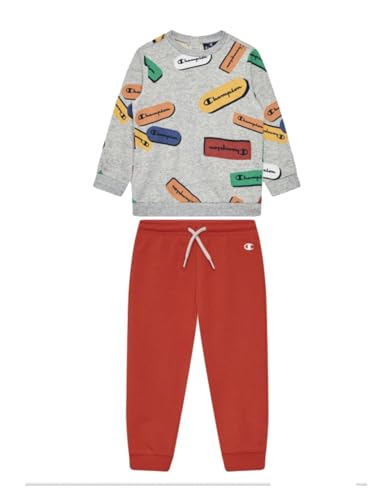 Sweat et pantalon avec imprimé Allover et ourlets élastiques gris