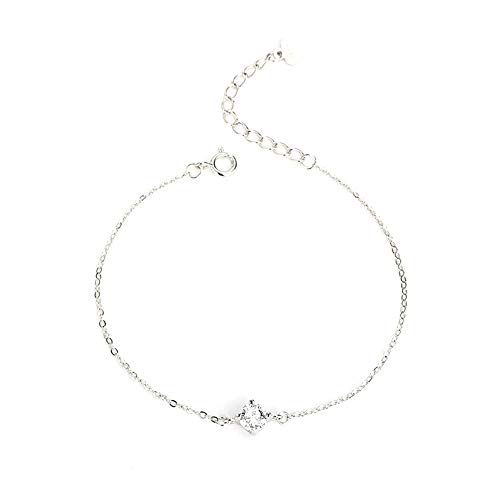 Bracelet en argent sterling 925 QHQQXN avec breloques cristal élégant pour femme
