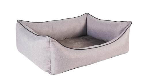 Lebon - Hundebett Noah Plus Grau - 3 Größen und 3 Farben- Orthopädisch und bis 90 Grad waschbar - Bester Liegekomfort - Hochwertig und Made IN EU (Grau, M)