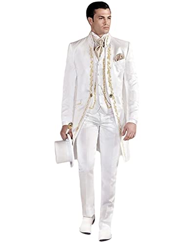 Costume de marié d'affaires homme Ulnomio smoking trois pièces à col brodé