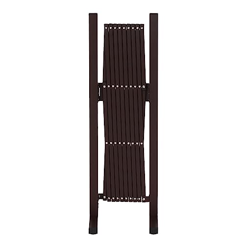 Alu Absperrgitter HWC-K56, Scherengitter Schutzgitter Zaun, ausziehbar schwenkbar Stahl 103x36-265x31cm, braun