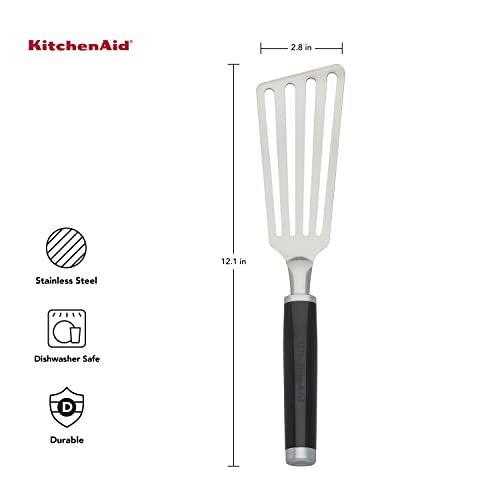 Espátula KitchenAid Classic KE024OHOBA, tamanho único, preto/prateado