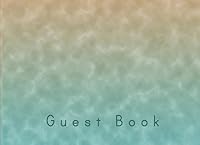 Guest Book: Lined Visitors Guestbook With Prompts - For a Beach House, Vacation Home, B & B, Guest Room, Waterfront Condo, or Cottage Rental - Watery Cover Design 1093671645 Book Cover