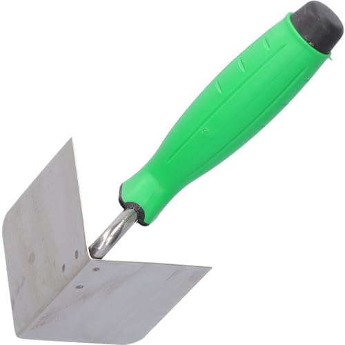 ToolSpace Llana Angular Interior 85x60 mm Llana Angular, Llana Angular, Llana Angular Llana Angular de Acero Inoxidable con empuñadura Suave, Llana Angular para Trabajos en Yeso