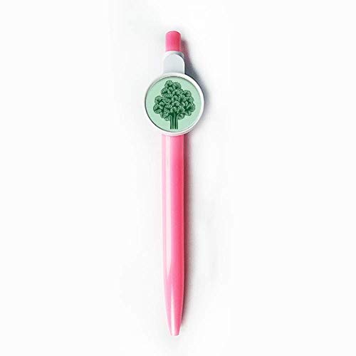 Stylo bille rétractable plantes et fleurs avec encre bleue pour écriture