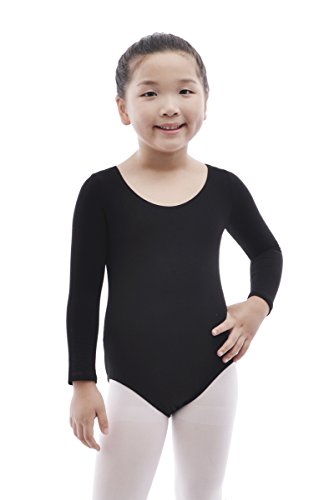 Magic Town Gymnastics Leotards For Girls Toddler Ballet Tutu Long Sleeve (4-6,Black) #TOP6