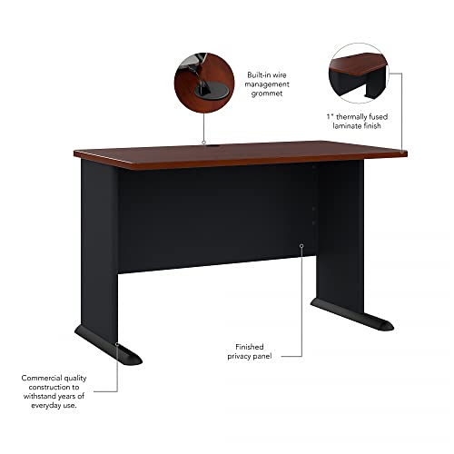 Bush Business Furniture Series A 48W Desk In Hansen Cherry And Galaxy #TOP3