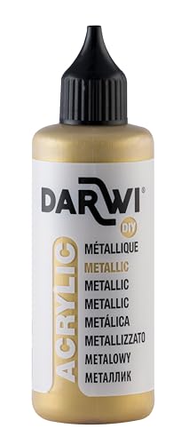 DARWI - DA0230080050C - Un flacon de Peinture Acrylique Métallique - Coloris Or - 80 ML - DARWI ACRYLIC, Orange