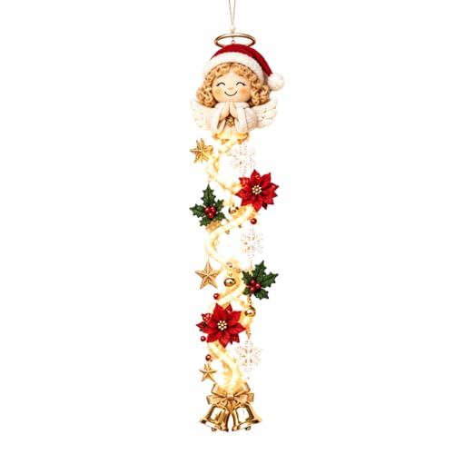 Christmas Hanging Decorations with Light Crochet Santa LED Hanging Ornament - image 1