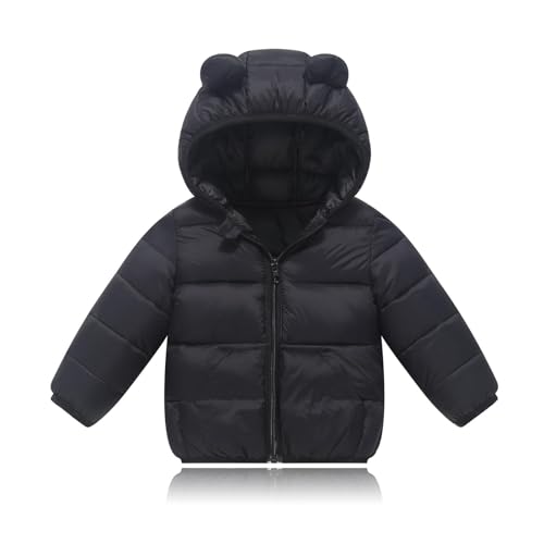 Toddler Winter Coat Fall Bear ears Lightweight Zip Up Girls Puffer Jacket Long Sleeve Solid Thermal Baby Down Jackets2