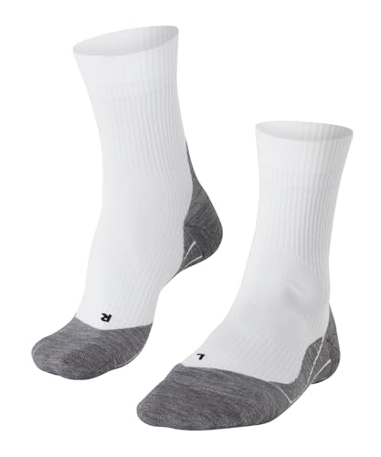 FALKE RU4 Endurance M So algodón antiampollas 1 par, Calcetines para correr Hombre, Blanco White-Mix 2020, 44-45