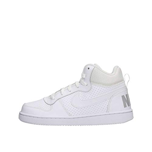 Nike Court Borough Mid (Gs), Pantofole a Stivaletto Unisex – Bambini, Bianco (White), 38.5 EU