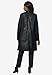 Jessica London Women's Plus Size Leather Swing Coat - 12, Black
