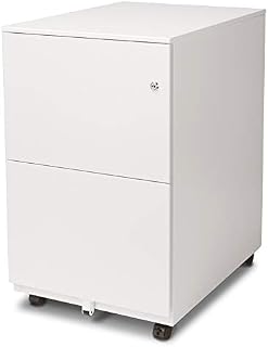 Aurora Modern Soho Design 2-Drawer Metal Mobile File Cabinet with Lock Key/Fully Assembled