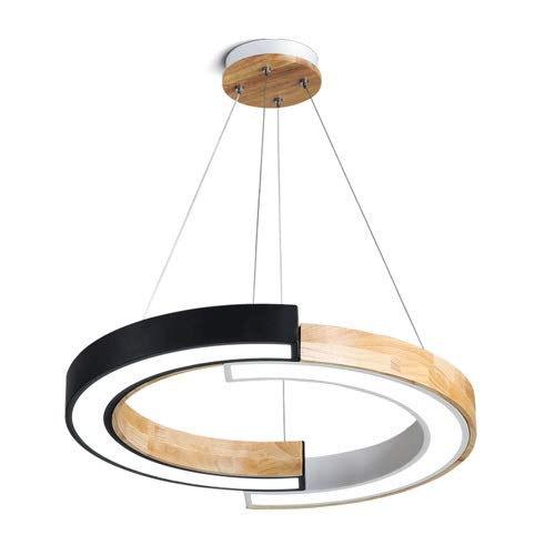 Plafonnier de chambre à coucher chic moderne minimaliste noir 43cm