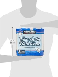Kirkland Signature Triple Satin 3 Ply Toilet Tissue 4 Rolls Toilet Roll-1pk White 1pack
