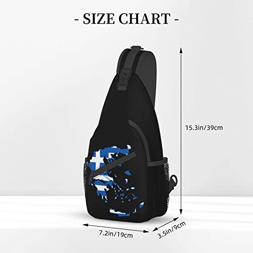 Mochila Unisex Tipo Sling Negra de Moda miniatura 4