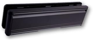10" UPVC Door Letterbox, Letterplate - Black Letter Box - Midrail (40mm-80mm)