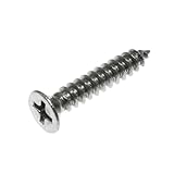 Maxmoral 100PCS Wood Screws Flat Head Self Tapping Screws 7 x 7/8
