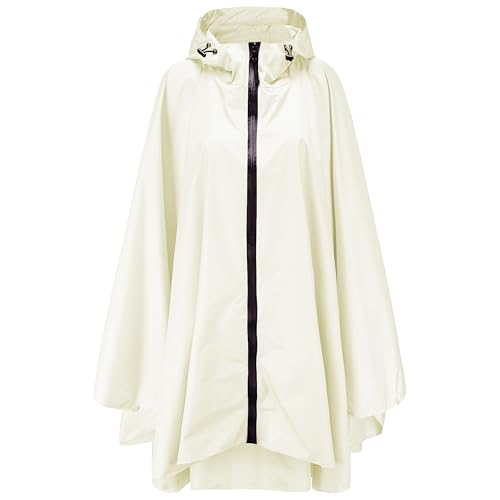 Poncho de lluvia de mujer con capucha versátil y material reutilizable 4