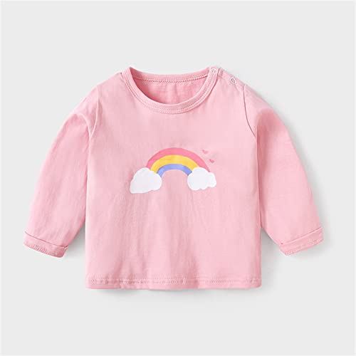 Toddler Boys Girls Cute Pattern Cotton T Shirt Long Sleeve Blouse Crewneck Tops Trendy Shirts Fall Simple Tees Clothes2